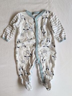 carter's puppy dog cotton snap close footie sleeper pajamas 6 months baby boy